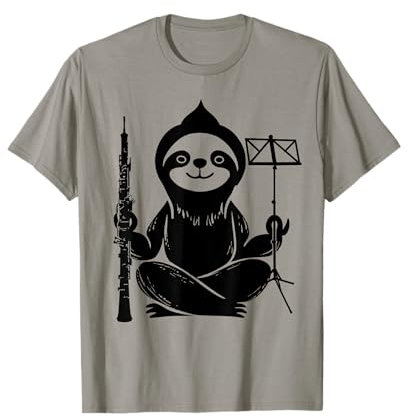 Faultier Notenständer Klassiker Oboe T-Shirt