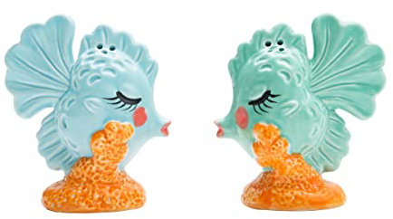 Beachcombers Fish Salt & Pepper Shakers Set of 2 Blue