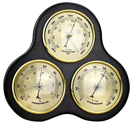 barenx 3 in 1 Thermo-Hygrometer Barometer Outdoor Wetterstation für Wandmontage