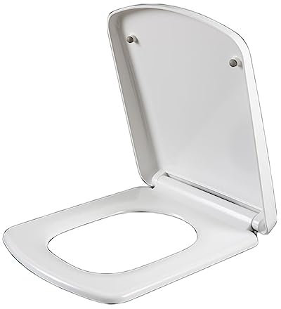 Flipped Warmth SQUARE WC Deckel, WC Sitz Mit Absenkautomatik, Toilettendeckel Soft Close, Klodeckel Abnehmbar Quadratisch- Toilettensitz Viereckig – Klobrille Robustweiß