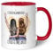 GRAVURZEILE Tasse imprimée avec configuration - Meilleure amie - Motif entièrement personnalisable à personnaliser soi-même - Cadeau personnel pour les amies - Couleur : rouge