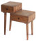 CREEDWOOD NACHTTISCH Level | Mahagoni Holz, 66cm, 2 Ebenen | Holz Telefontisch, Beistelltisch, Sofatisch Natur, Flurtisch, Holztisch, Couchtisch, Holz Konsole