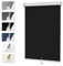 Verdunklungsrollo Schnurlos ohne Bohren Springrollos Schwarz B100 x H120 cm (Stoffbreite 95cm) Thermorollo Klemmfix Fensterrollo Klemmrollo Blickdicht Rollos Verdunkelung für Fenster ohne Bohren