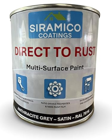SIRAMICO COATINGS - DIRECT TO RUST - SATIN (ANTRACITE GREY (RAL 7016))