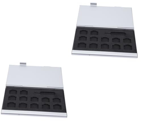 OSALADI 2pcs Lightweight Sim Cards Box Card Carrying Case Holder Shockproof Protective Box for Memory Cards