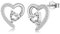 Ohrringe Silber 925 Ohrstecker Herz mit Zirkonia für Damen Mädchen Frauen Geschenke