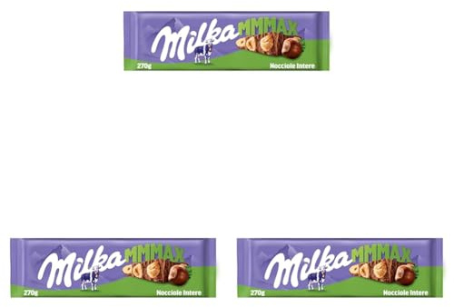Milka Chocolat Extra Gourmand Noisettes Entières, 270g (Lot de 3)