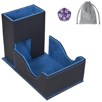 Elifel Magnetische Würfelablage Würfelturm aus PU Leder 3 in1 Klapphalter Hülle Matte für MTG RPG DND Dungeons and Dragons DND Tischplatte Brettspiele Geschenk