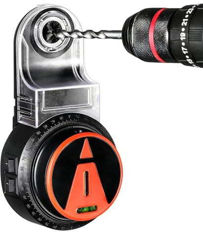 VOBOR 2 en 1 Dépoussiérage de Perceuse avec Niveau Laser, Réglable à 360°, Aspirateur de Perceuse Électrique Mural pour le Perçage Sans Poussière de Surfaces Planes