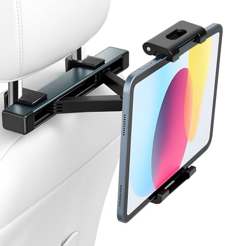 URAQT Supporto Tablet Poggiatesta Auto, Porta Tablet Auto Universale, 360° Rotazione Supporto Tablet Autos, Supporto Poggiatesta Autos per iPad Pro Air,Tablet,Switch Mini Tab e telefono 4,7-13 pollici