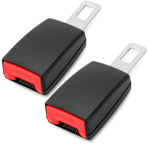 2 Pezzi Gancio Cinture di Sicurezza, Attacchi Gancio Ricambi Auto, Blocca Cintura Sicurezza Auto, Ferma Cintura di Sicurezza Auto, Auto Accessori, Compatibile con la maggior parte dei modelli di auto