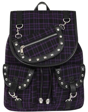 Banned Yamy Punk Nugoth Tartan Gingham Rucksack