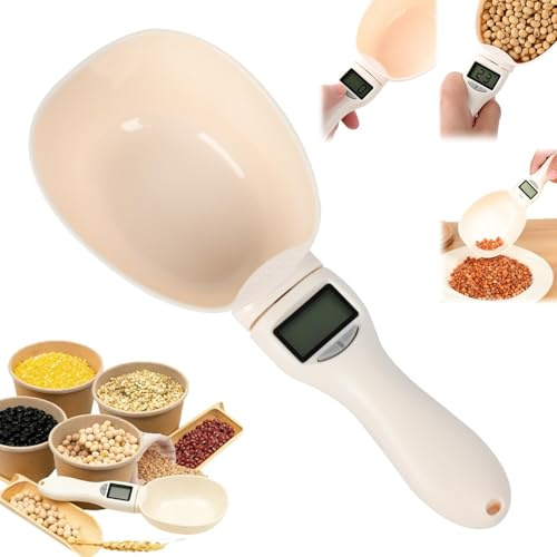Digital Measuring Spoon Scale,2026 Electronic Food Measuring Scale,Food Weight Scale Grams and Ounces,800g/0.1g High Precision Digital Kitchen Food Scale with LCD Screen,Household Weighing Scoop