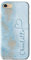 iCaseDesigner Personalised Marble Glitter Flowing Name with Heart Phone Case for Apple iPhone XS Max - 21. Light Blue Marble with Faux Gold Sparkle Vertical Name