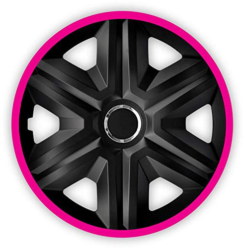 Luckyberg Radkappen - 'Fast LUX/Action' 14 Zoll 4er Set - Universal Fit für Autos und andere Fahrzeuge (Pink)