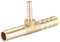 sourcing map Tee Brass Barb Fitting Reducer 3 Way, Fit Hose ID 8mm x 4mm x 8mm