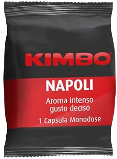 KIMBO - Café Espresso Napoli - Café Capsule FAP Arabica - Café Italien Authentique - Lot de 100 Capsules Compatibles Avec Machine Système Espresso Point®
