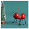 Eisen-Ameisen-Figur, Gartendekoration, Hofdekoration, Ameise mit schüttelndem Kopf, lebendige Outdoor-Ornament, Urlaubsdekoration (10 x 8,5 x 10 cm)