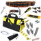 QeeHeng Ensemble d'outils pour enfants, sac à outils main en métal véritable, réels le bricolage, jeu professionnel et travail du bois, portable pratique (28 Pcs)