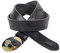 Cipo & Baxx Herren Ledergürtel Belt Reptilien Muster Totenkopf Oval Schließe Rockig Gürtel CG202 Schwarz Gr.95