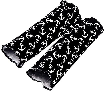 Britta Meier Accessoire Pulswärmer/Armstulpen für Damen aus Baumwoll-Jersey mit Rüschennaht