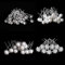 BetterJonny 40PCS Hochzeit Haarnadeln - Perlen Blumen Strass Braut Haarschmuck U-förmige Haarnadeln für Brautfrisur Kommunion Party Frauen Mädchen, 4 Stile (B)