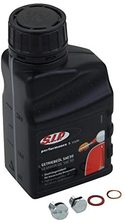 SAE 30 Getriebeöl 250ml + Ölschrauben + Dichtung kompatibel mit Piaggio Vespa PK 50 V 50 N