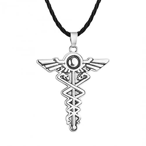 Halskette Anhänger Griechisches Symbol der Medizin Zepter Anhänger Halskette Frauen Gott in der griechischen Mythologie Schmuck Accessoires Geburtstagsgeschenke