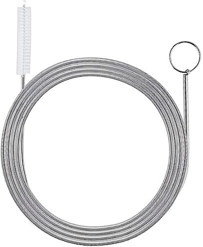Flexible Feeding Tube Brush, Refrigerator Cleaning Brush Stainless Steel Pipe Brush, Drain Holes Cleaning Tool for Refrigerator, Aquarium Drainage, Kitchen