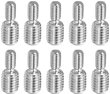 PATIKIL Da M5x0,8 a M8x1,25 Doppia Estremità Filettata Perno Vite Bullone, 10pz 304 Inossidabile Acciaio Asta Bulloni Filettatura Riduttore Adattatore per Mobili Ferramenta, 20mm Lungo