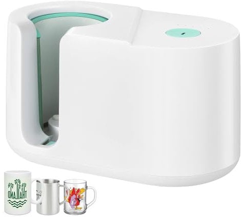 QUTBAG Pressa Termica per Bicchieri, Pressa Automatica per Tazze per Sublimazione di Tazze da caffè (11-15 OZ) con impostazione One-Touch e Funzione di spegnimento Automatico