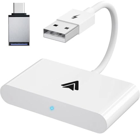 Adaptador Dongle Android Auto Wireless, Bluetooth, 5GHZ, Conexión Inalambrica Automática,Compatible Solo con Android Auto,Blanco
