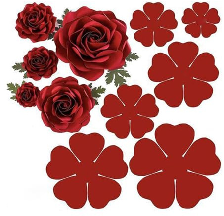 3D-Rosen-Metall-Stanzformen, Hochzeits-Blatt-Stanzformen für Bastelarbeiten, Scrapbooking, Kartenherstellung