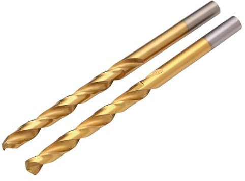 Draper 2pcs HSS Titanium Nitride Coated Drill Bit, 6.0mm x 43mm - 08869 - for Steel, Non-Ferrous Metals, Wood and Hard Plastic