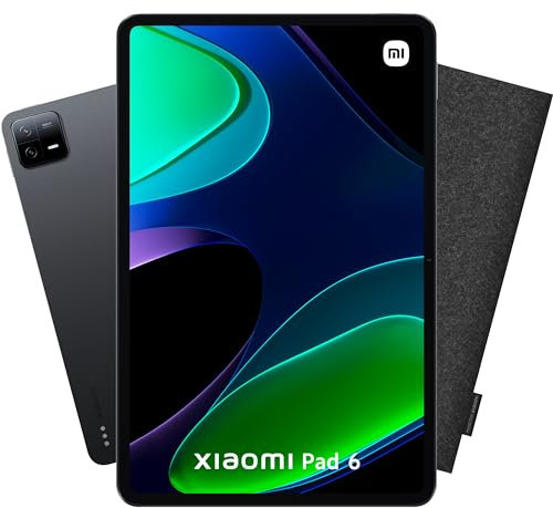 Xiaomi PAD6 6 128 GB + étui Feutrine, Chargeur Inclus 33 W, écran 11, Charge Rapide, Batterie 8840mAh, 18 Heures d'autonomie, Noir