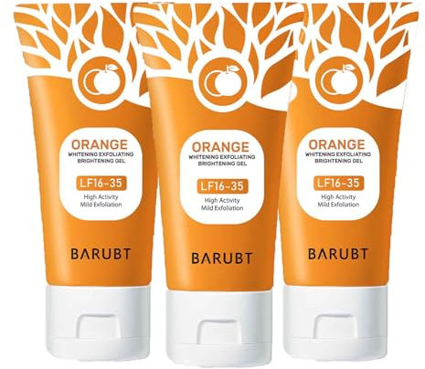 Orange Enzymes Exfoliating Brightening Gel,Natural Orange Exfoliating Gel Face Body Skin Scrub,Orange Enzymes Exfoliating Brightening Gel Für Tiefenreinigung Und Glättung Für Frauen Gesicht (3PCS)