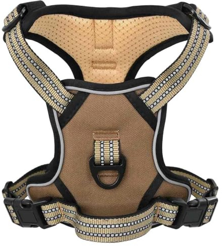 vidaXL Hundegeschirr Reflektierend Verstellbar Braun XL