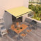 Homgoday Tenda da sole retrattile manuale da balcone, tenda da sole a braccio articolato, tenda da sole per terrazze, parasole, altezze e angoli regolabili, 450 x 350 cm, colore giallo e bianco