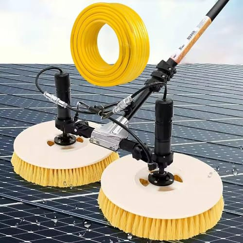ZYLDDS Solar Solar Panel Cleaning Tool,Double Head Solar Panel Cleaning Equipment Solar Cleaner Robot,Photovoltaic Solar Panel Cleaning Machine,3.5m