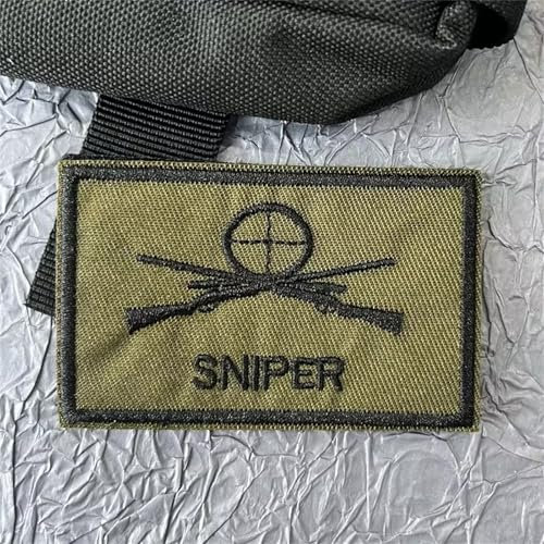 Scharfschütze Klett Patch Stickerei Aufnäher Patches Tactical Morale Hook Loop Patches for Tactical Gear Hat Backpack Jackets