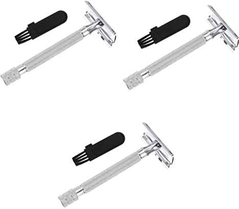 Beatifufu 3St manueller Rasierer slico chee doppelter Sicherheitsrasierer hund trimmer schermaschine professional Rasierklinge langlebiges Rasierwerkzeug Der Kopf eine Zinklegierung Weiß