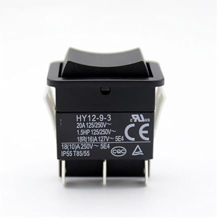 HY12-9-3 6 Pins Momentary Push Button On Off On Rocker Switch Pushbutton Switches for Power Tools 125/250V 18/20A IDGTTLDF