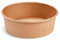 LogiPack GeRo Lot de 50 bols à salade/couvercles en carton kraft - 1100 ml - Diamètre : 185 mm x hauteur : 59 mm - Idéal pour transporter des salades et des bols, bols en carton marron ronds (bol)