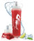 badaren Soft Flask 500 ml, Flasque Souple, Gourde Souple, Bouteille Pliable Sans BPA, Réutilisable, Flasque Running Adaptée pour Les Voyages en Plein Air, La Course, La Randonnée, l'Escalade (Rouge)