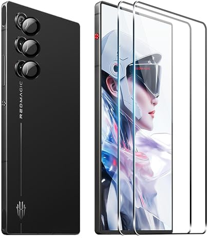 CAUHENYEE 2+2 Protector de Pantalla para RedMagic 10 Air Cristal Templado, 2X Cristal Templado + 2X Protección de Cámara, HD Vidrio Protector,Dureza 9H