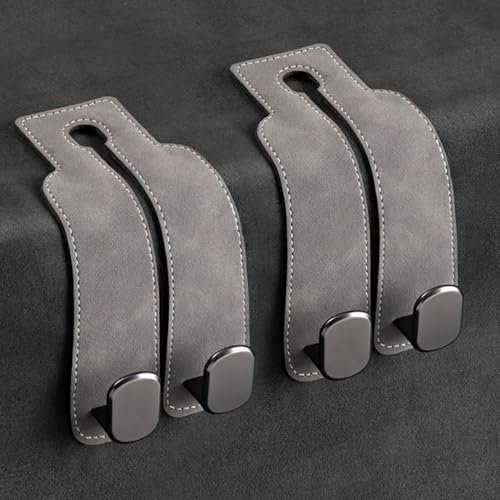 MEIYANFA 2 Stück Autositz Kopfstütze Haken für Renault Twingo III/5-türer (ab Bj.2014), Autositz zurück Lagerung Haken für Handtaschen und Geldbörsen,C