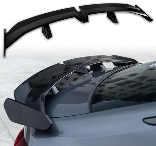 ELNas 140 cm GT-Style Heckspoiler aus ABS, Rennspoiler für Ford Mustang S650 S550 S197II SN95II SN95 Coupé/Convertible 1994-2025 Verstellbarer Flügelspoiler, Kofferraumspoiler Auto Spoiler Heckflügel