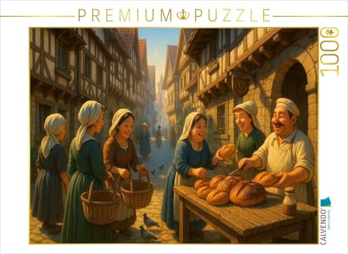 Puzzle · Frische Brote am Morgen | Alltag im Mittelalter · 1000 Teile · Lege-Größe 64 × 48 cm · CALVENDO Puzzle