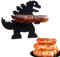 Divertenti porta hot dog for griglia - Divertente porta hot dog a forma di dinosauro for griglia - Strumento for barbecue for picnic all'aperto commerciale a casa(A)