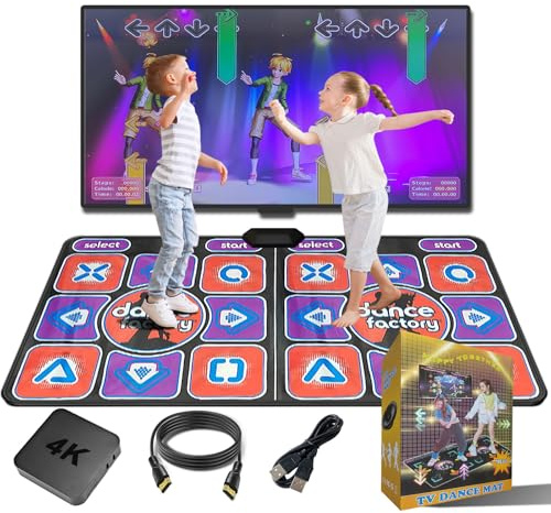 Tapis de danse TV pour enfants | Tapis de danse pour filles avec jeux de danse interactifs | Cadeaux d'anniversaire pour fille, cadeau de Noël pour enfants | Cadeaux jouets pour fille de 4 à 8 ans |